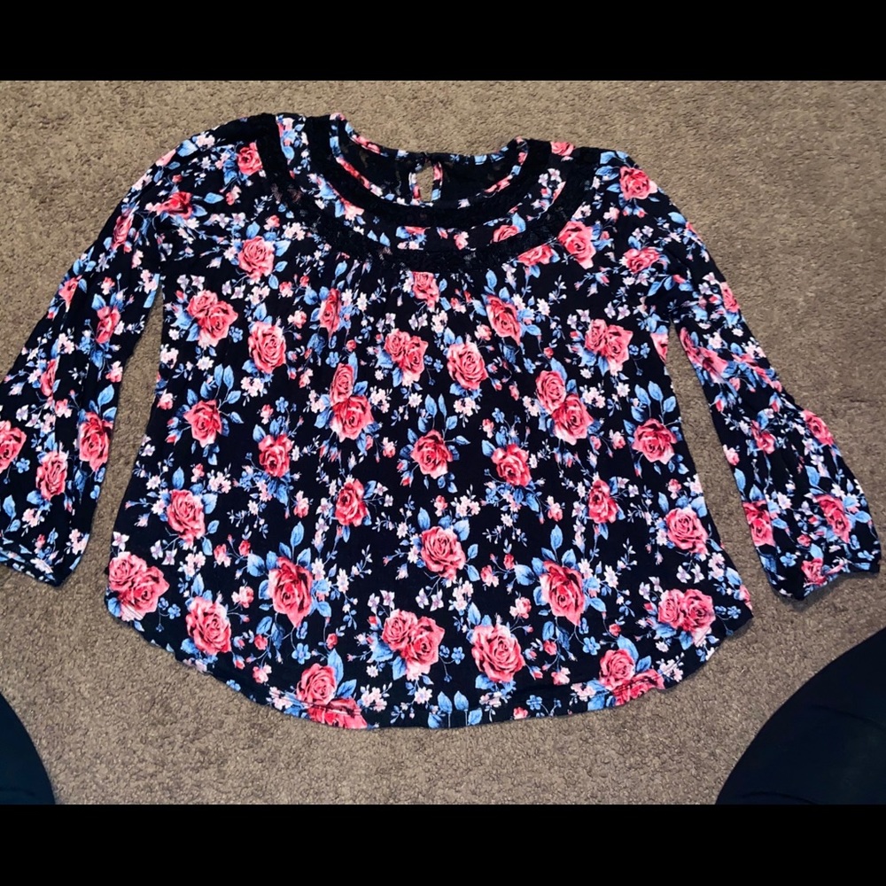 Floral Print Long Sleeve Shirt
